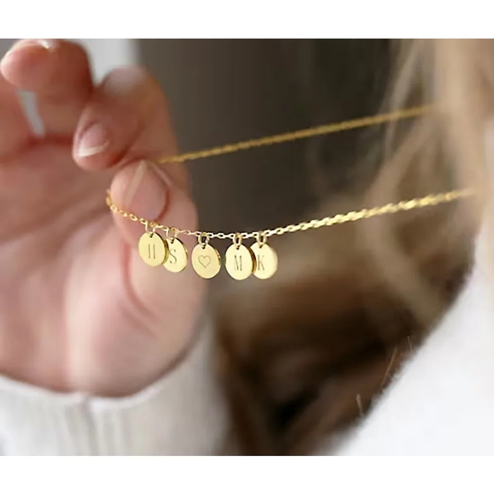 Printed Initial Necklace