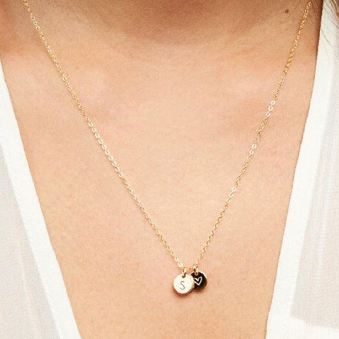 Printed Initial Necklace