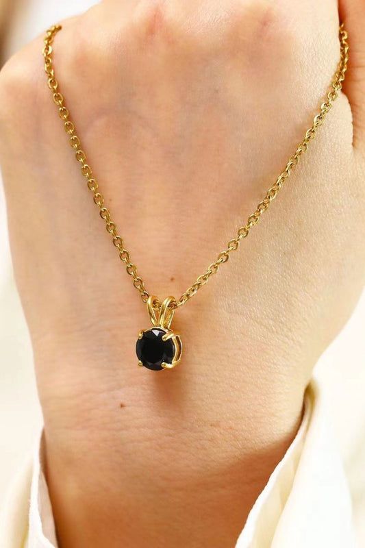 Black Pendant Necklace